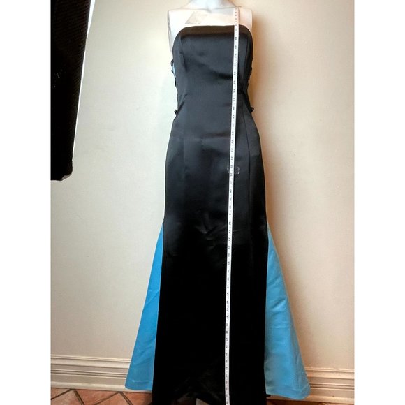 Jessica McClintock Gunne Sax Women Vintage 1990s Prom Maxi Dress Black Sz 5/6 - Picture 4 of 9